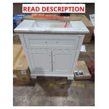 30" x 19" x 35" White Vanity w/ Top