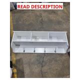 30" Entryway Shelf with Hooks