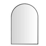 Medium Arched Black Accent Mirror (35x24 in)