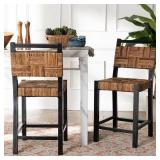 Raniya 39.4 in. H Black Counter Stool