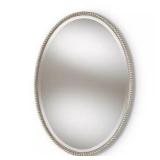 Medium Oval Antique Silver Mirror (35H x 24W)