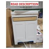 White vanity aprox 34.5"x24"x19"