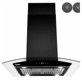 30 in. Convertible Range Hood   Black/Glass