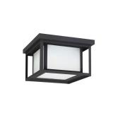 Hunnington Black 2-Light Outdoor Flush Mount