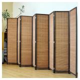 Bamboo Screen, Dark Brown, 6 Panel