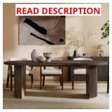 BASE ONLY! Jiana Walnut Oval Dining Table, 88" W,