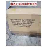 22" Carrera white marble sidesplash