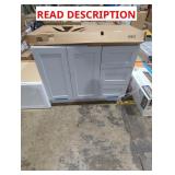 Gray Vanity w/ Top 42" x 35" x 19"