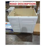 White Base Cabinet 30" x 22" x 33"