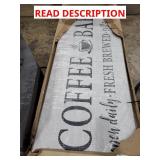 Large coffee bar sign
