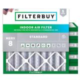 Filterbuy 25x25x4 MERV 8 (5-Pack)