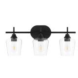 Pavlen 24 in. 3-Lights Black Vanity Light