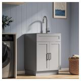ANCTOR 24-Inch Laundry Sink with Cabinet