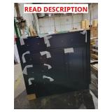 Black vanity no top aprox 34.5"x36"x21"