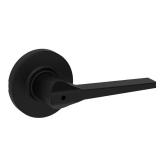 Hollis Round Rose Matte Black Privacy Lever