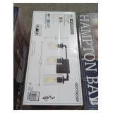 22" Helenwood Vanity Light, Matte Black Clear See
