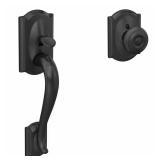 Camelot Matte Black Handleset with Knob