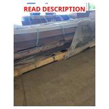 Skid of Metal Grated Bi Fold Doors