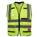 Yellow Class 2 Safety Vest with 15 Pockets
