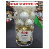 30PC Gold/White Ornaments