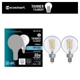 60W G16.5 Dimmable LED Edison Bulb (2pc)