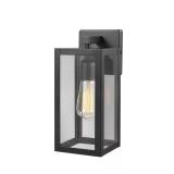 Hurley 12 in. Matte Black Outdoor Sconce