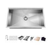 Zero Radius 27" Undermount Sink with Faucet