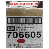 Shelf Bracket LD 5" x 6" WH
