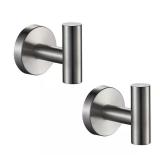 Robe & Towel Hook, Wall Mounted, Stainless (2)