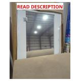 Mirrored Closet Door, White 28x80