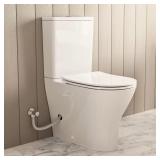 MaceratingFlo 19 in. 2-Piece Toilet, White TANK O