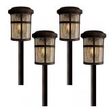 Black LED Solar Path Lights (4-Pack)