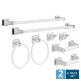 Futura 4-Piece Bath Hardware Set, Chrome, 2-Pack