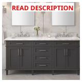 (Damaged Legs & Busted Back Splash) Sonoma 72in D