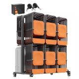 Folding Chair Rack, Dual-layer Cart 800 LBS