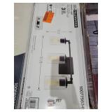 22" Helenwood Vanity Light, Matte Black Glass