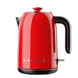 8-Cup Retro Red Electric Kettle with Auto Shutoff