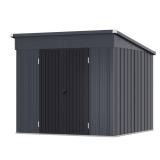 7 ft W x 8 ft D Metal Shed with Doors