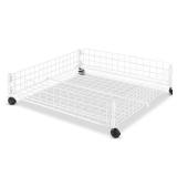 Whitmor Rolling Underbed Cart White Wire