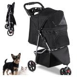Foldable Pet Stroller for Cats/Dogs 3 Wheels