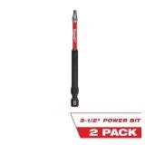 SHOCKWAVE 3-1/2" Square #2 Steel Driver Bit (2)