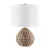 Hampton Bay Glenwood 20" Lamp, Brown/Brass