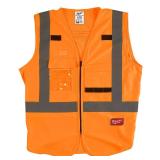 Orange Class 2 High-Vis Vest with 10 Pockets