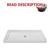(Damaged Corner) NT-114-36x60 WH-AL Alcove Shower