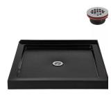 NT-2241-36BL-CR Corner Shower Pan, Black