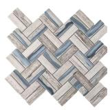 Ecoglassify Wooden Blue Mosaic Tile 9.7 sq ft