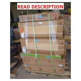 Skid Lot: Cabinets, End Table, Desk, Blinds