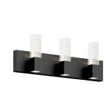Hologram 24" 3-Light Matte Black Vanity Bar