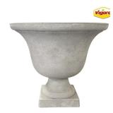 Elise Large White Textured Resin Urn Planter