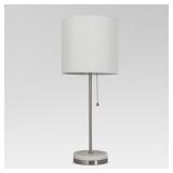 Hayes Marble Base Stick Lamp Pewter